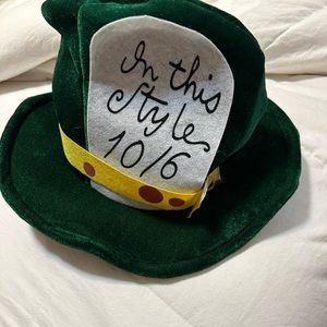 Green Velvet Mad Hatter hat